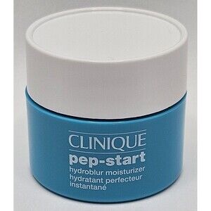 CLINIQUE Pep-Start Hydroblur Moisturizer .5 oz/15 ml Travel Size Cream New!